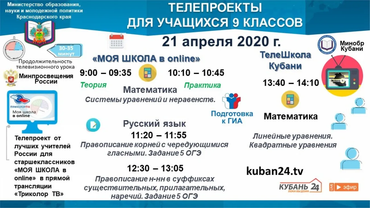 9 класс 21 апреля